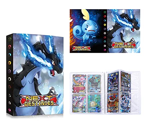 Álbumes Carpeta Compatible con Cartas de Pokémon, Álbum Titular Compatible con Cartas Pokémon, 30 Páginas-4 Bolsillos por página-Con capacidad para 240 tarjetas (4G-2)