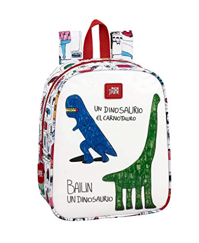 Algo de Jaime Mochila guardería niña Adaptable Carro, Blanco/Multicolor, Única