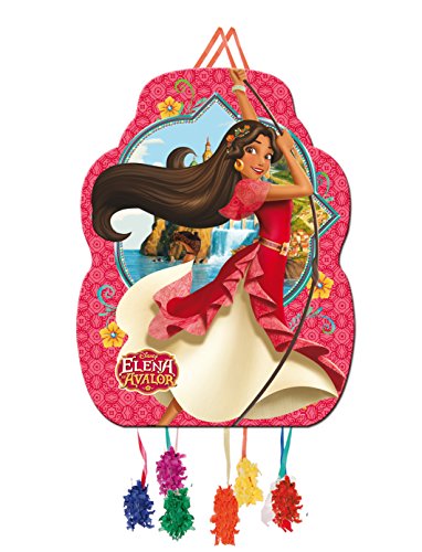 ALMACENESADAN 0843, Piñata Perfil Disney Elena de Avalor, Multicolor, para Fiestas y cumpleaños, Dimensiones: 33x46 cms