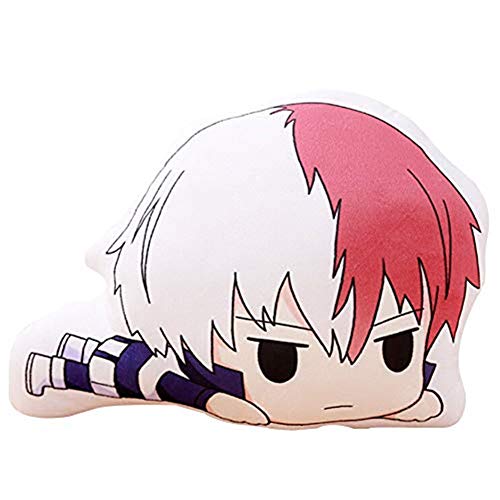 Almohada de peluche Todoroki Shoto de 45,7 cm My Hero Academia Todoroki Plushie Anime Cojín con imagen de dibujos animados (P03, grande)