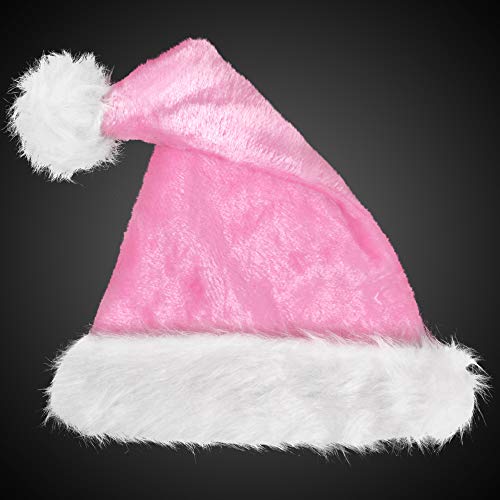 Alsino Gorro de Papá Noel para adulto, suave, con pompón Wm-92 - Peluche rosa Talla única