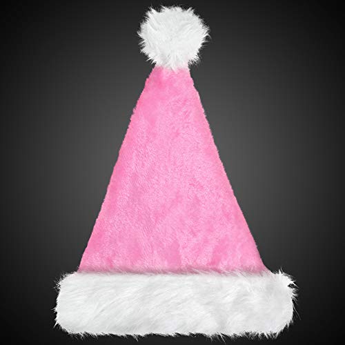 Alsino Gorro de Papá Noel para adulto, suave, con pompón Wm-92 - Peluche rosa Talla única