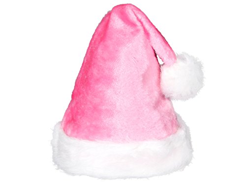 Alsino Gorro de Papá Noel para adulto, suave, con pompón Wm-92 - Peluche rosa Talla única