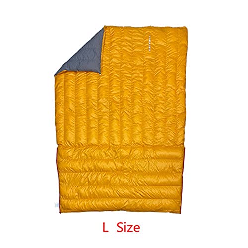 ALUNVA Saco de Dormir 20D Invierno otoño Primavera 90% Pato b.lanco Abajo mamá Saco de Dormir Manta Manta Colcha Hamaca por Debajo Delantero Acampar Cámping ( Color : L Size Orange )