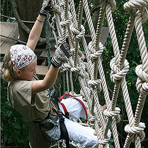 Amacthysh Red de Escalada para niños, Escalera de Cuerda de Carga Remolque de camión Malla Resistente barandilla de balcón protección de escaleras Valla Redes de Seguridad,2 * 3m(6.6 * 9.9ft)