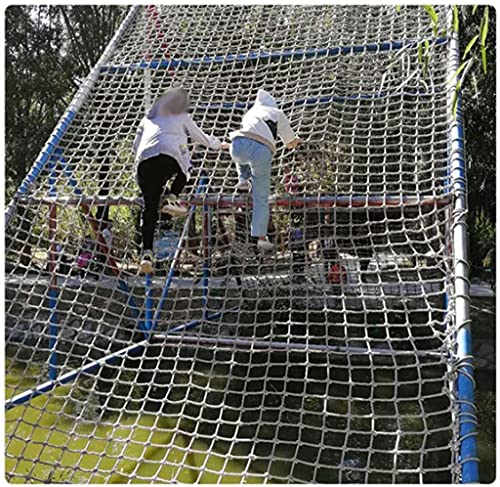 Amacthysh Red de Escalada para Niños Redes de Seguridad Escalera de Cuerda de Carga Remolque de Camión Red de Servicio Pesado Balcón Barandilla Protección de Escalera Red de Valla,1x1m/3.3x3.3ft