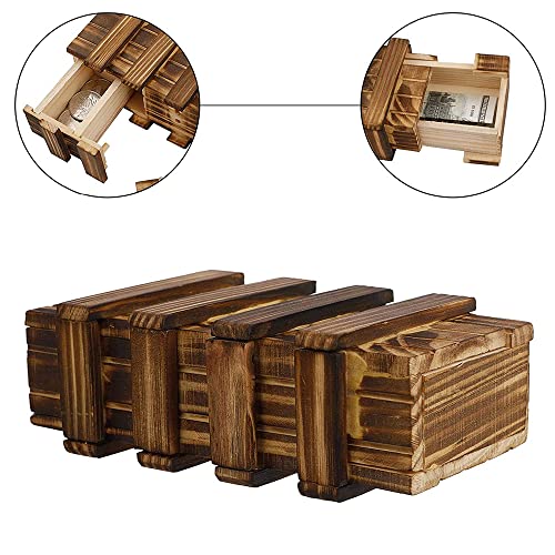 Amasawa Caja Secreta Madera, Madera Mágica Regalo Caja, Madera Mágica Rompecabezas, Mágica Rompecabezas Caja, con 2 Cajón Secretopara Regalos Creativos, para Regalar Dinero, Cupones de Cumpleaños