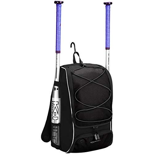 Amazon Basics - Mochila juvenil para equipo de béisbol, Negro