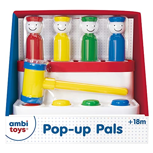 Ambitoys - Pop up pals - Juguete educativo con martillo para niños a partir de 18 meses