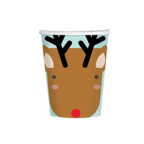 amscan 9908620 Festive Friends 8 Tazas de Papel de 250 ml