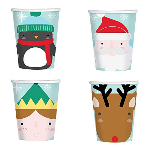 amscan 9908620 Festive Friends 8 Tazas de Papel de 250 ml