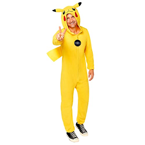 amscan 9908890 - Disfraz de Pokemon Pikachu para adulto, talla grande, unisex, multicolor