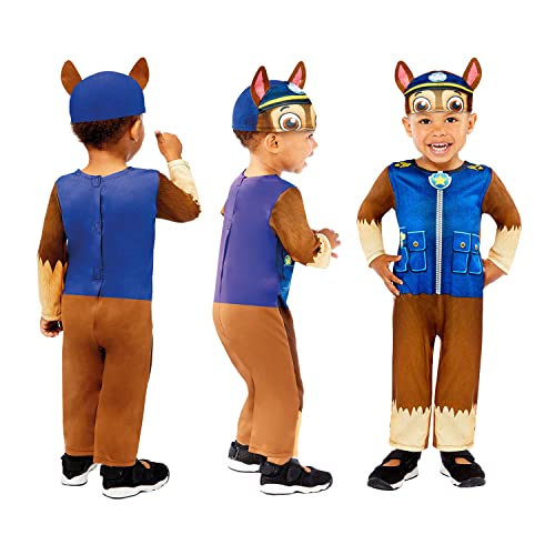 amscan 9909111 - Disfraz oficial de Nickelodeon Paw Patrol Chase para niños de 18 a 24 meses