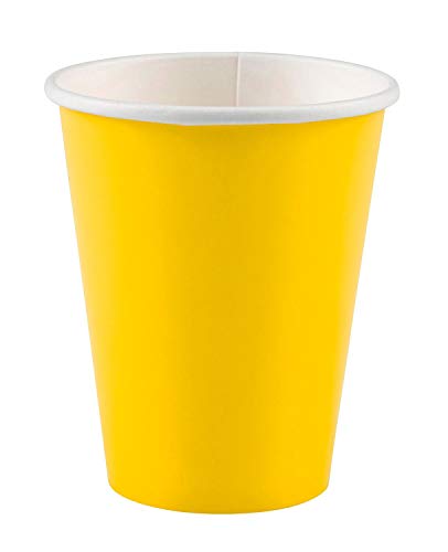 amscan - Vasos de cartón, Color Amarillo (58015-09A)