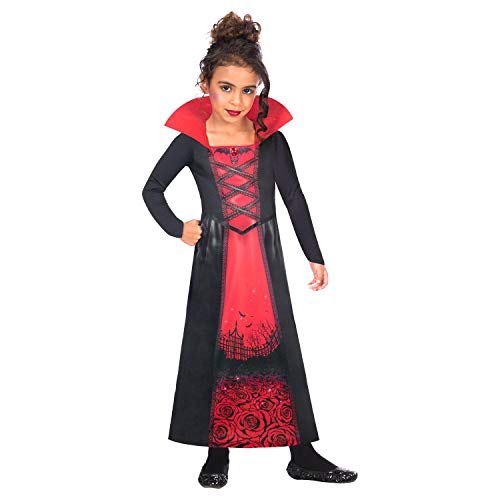 amscan Vestido, color negro, Sustainable Rose Vampiress 3-4 Years (9908593)