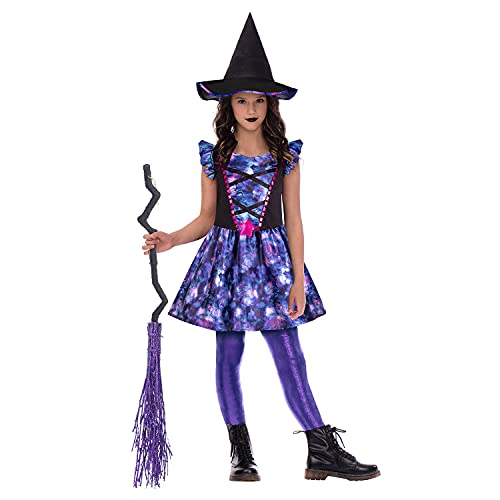 amscan Vestido, sombrero, color negro, Sustainable Mythical Witch 3-4 Years (9908570)