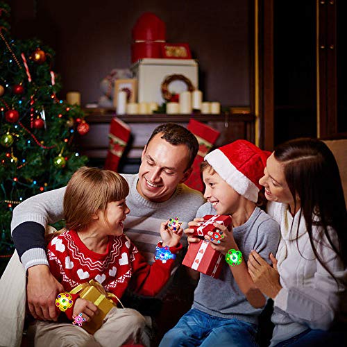 Angusiasm Regalos para niños, Juguetes con luz LED Que Brillan en la Oscuridad Suministros de cumpleaños para niños Premios para la Mano en el Aula Spin Stress Relief Ansiedad Juguetes