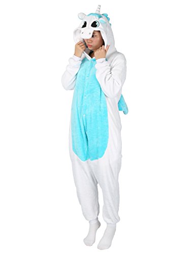 Animal Carnaval Disfraz Cosplay Pijamas Adultos Unisex Ropa De Noche (Unicornio, S)