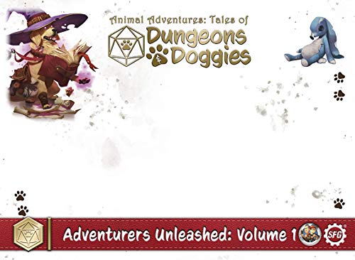 Animal SFAADD-001 Doggies Volumen 1-Aventureros desatados, miniaturas RPG para Juegos de Mesa listos para Pintar o Jugar, Compatible con la campaña 5e Dungeon Crawl