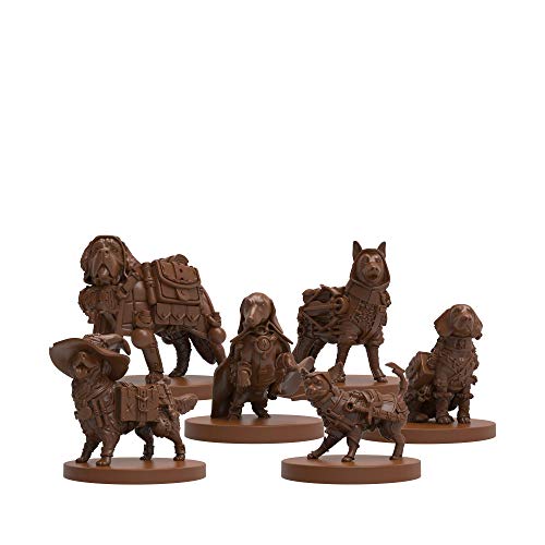 Animal SFAADD-001 Doggies Volumen 1-Aventureros desatados, miniaturas RPG para Juegos de Mesa listos para Pintar o Jugar, Compatible con la campaña 5e Dungeon Crawl