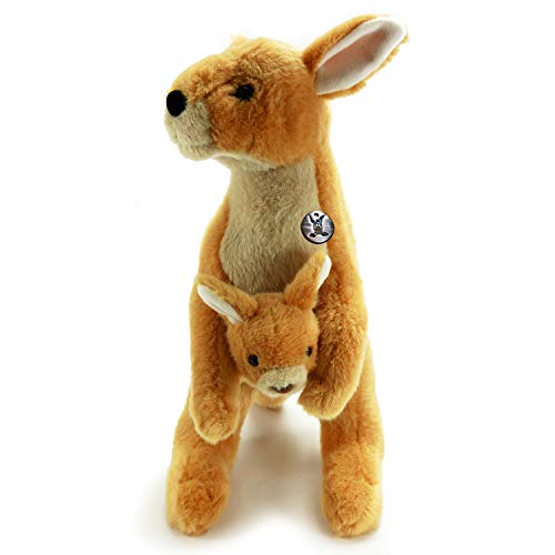 Animales de peluche canguro con bebé silvestre HIGGIE – Animal de peluche