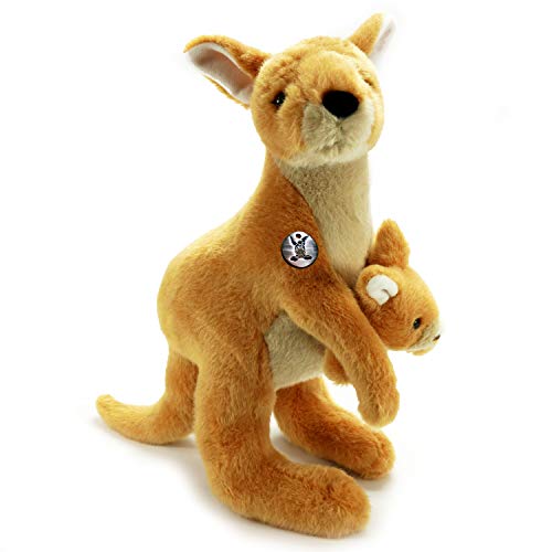 Animales de peluche canguro con bebé silvestre HIGGIE – Animal de peluche