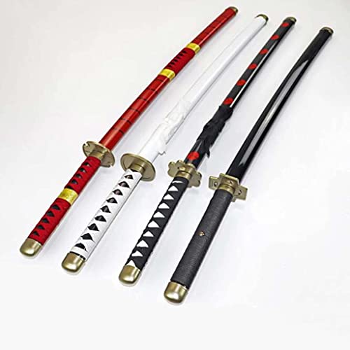 Anime Black Samurai Ninja Sword con Vaina, Katana Sword Weapon Props Anime Ninja Sword Toy, Anime Fans, Halloween Props Cosplay Anime Fans (104 CM)