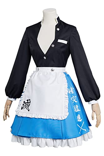 Anime Demon Slayer Hashibira Inosuke Cosplay Disfraz de Kimetsu no Yaiba Lolita Vestido de mucama Trajes de Halloween Carnaval Uniforme Traje de Fantasía