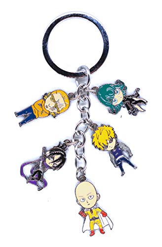 Anime Domain Llavero de One Punch-Man con 5 Figuras Chibi