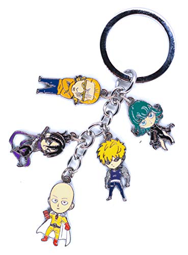 Anime Domain Llavero de One Punch-Man con 5 Figuras Chibi