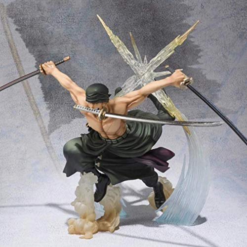 Anime Figura 17cm Anime One Piece Ronoa Zoro Ghost Fantasma de Tres Cuchillos Fantasma Corte Ver.Sauron PVC Figura de acción COLECCIÓN Modelo Regalo Luffy Anime Figura Song