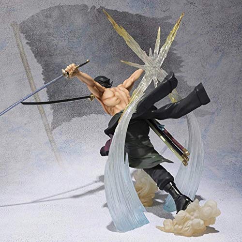 Anime Figura 17cm Anime One Piece Ronoa Zoro Ghost Fantasma de Tres Cuchillos Fantasma Corte Ver.Sauron PVC Figura de acción COLECCIÓN Modelo Regalo Luffy Anime Figura Song