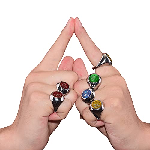 Anime Naruto Uchiha Itachi Cosplay miembro anillos collar conjunto para mujeres hombres adolescentes niños