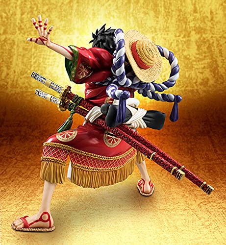 Anime One Piece Monkey D Luffy Figura Kimono Kabuki Edition PVC Figuras de acción Colección Modelo Brinquedos Juguetes 17 cm