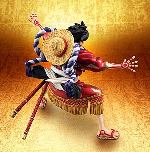 Anime One Piece Monkey D Luffy Figura Kimono Kabuki Edition PVC Figuras de acción Colección Modelo Brinquedos Juguetes 17 cm