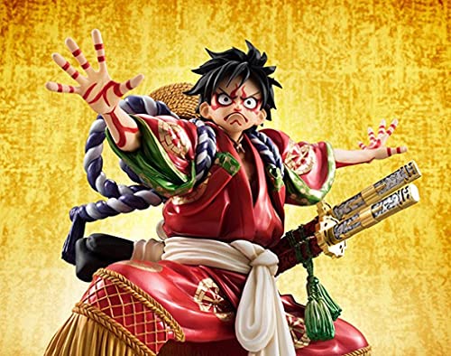 Anime One Piece Monkey D Luffy Figura Kimono Kabuki Edition PVC Figuras de acción Colección Modelo Brinquedos Juguetes 17 cm