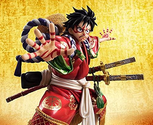 Anime One Piece Monkey D Luffy Figura Kimono Kabuki Edition PVC Figuras de acción Colección Modelo Brinquedos Juguetes 17 cm