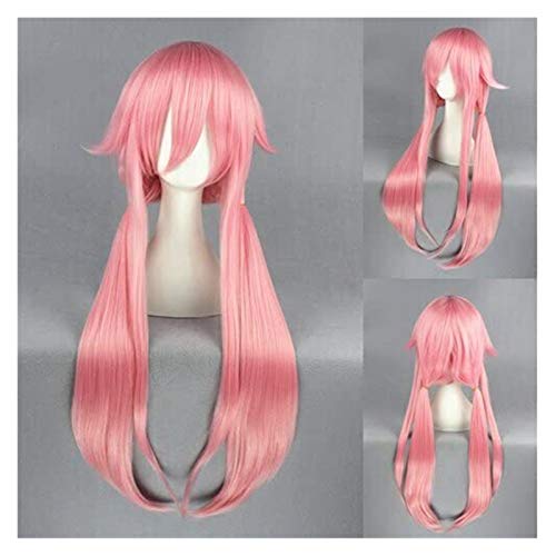 AnimeFiG Anime Cosplay Wig con Tapa de Peluca Libre para Murata Tomosa Mirai Nikki Gasai Yuno Pelucas de Pelo sintético