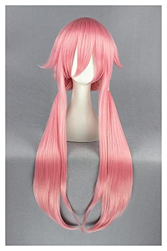 AnimeFiG Anime Cosplay Wig con Tapa de Peluca Libre para Murata Tomosa Mirai Nikki Gasai Yuno Pelucas de Pelo sintético