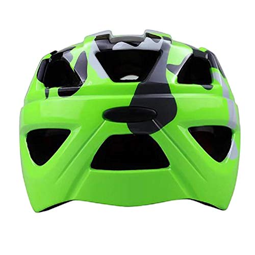 ANUFER Casco de Bicicleta para Niños 7-15 Años Ligero Ajustable Al Aire Libre Deportes Protector Sombreros SN602C022 Verde Fluorescente