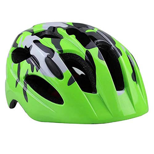 ANUFER Casco de Bicicleta para Niños 7-15 Años Ligero Ajustable Al Aire Libre Deportes Protector Sombreros SN602C022 Verde Fluorescente