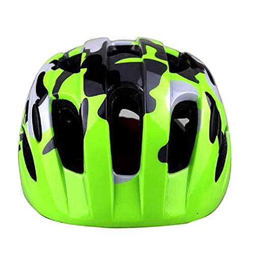 ANUFER Casco de Bicicleta para Niños 7-15 Años Ligero Ajustable Al Aire Libre Deportes Protector Sombreros SN602C022 Verde Fluorescente