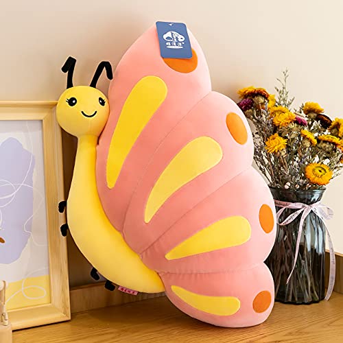 Anyinghh 50/90 cm Medio de Dibujos Animados Mariposa Almohada de Peluche de Juguete muñeca Creativa Super Suave muñeca Chica Linda Chica corazón para Enviar Novia Linda 50 cm Rosa