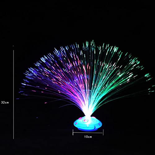 Aoaoy Fiesta de vacaciones decoración del hogar LED colorido fibra óptica linterna atmósfera decoración lámpara para sala de estar baño bar