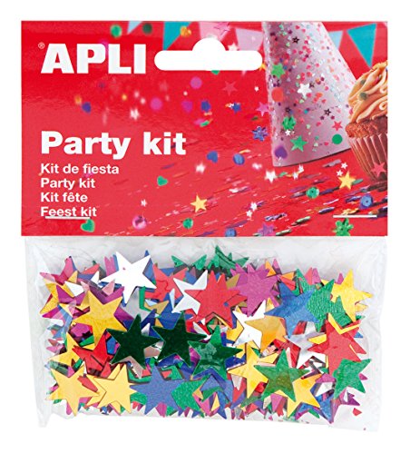 APLI - Bolsa confeti estrellas color 15 mm 14g