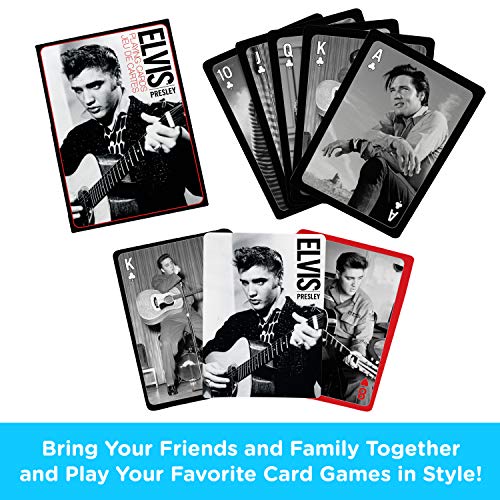 AQUARIUS Elvis - Black and White Playing Cards Deck