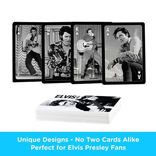 AQUARIUS Elvis - Black and White Playing Cards Deck