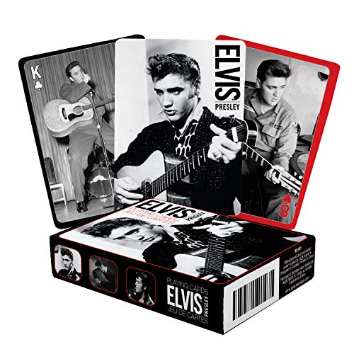 AQUARIUS Elvis - Black and White Playing Cards Deck