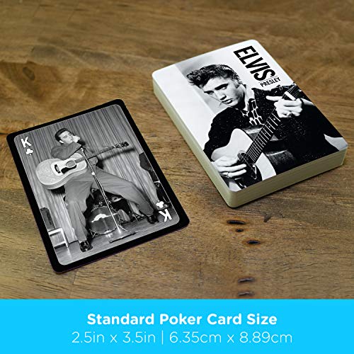 AQUARIUS Elvis - Black and White Playing Cards Deck