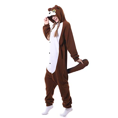 Ardilla Ropa De Dormir Cosplay Pijamas De Una Pieza Pijamas Carnaval Camisones Disfraces Halloween Trajes De Una Pieza Navidad Traje De Juego De rol Niño